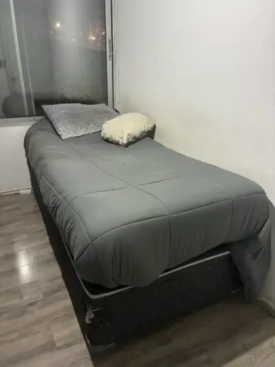 Cama de 1.5 plaza con colchón y base - miniatura 4
