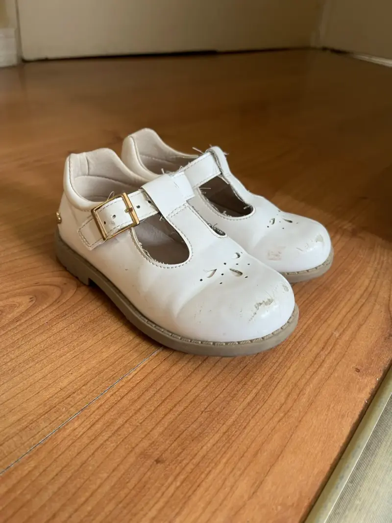 Zapatos de charol blanco talla 27 - 2