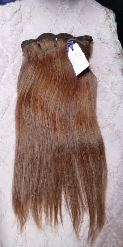 Cortina cosida de cabello humano 40cm y 25cm 114gr - miniatura 1