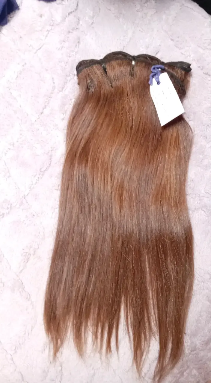 Cortina cosida de cabello humano 40cm y 25cm 114gr - 2