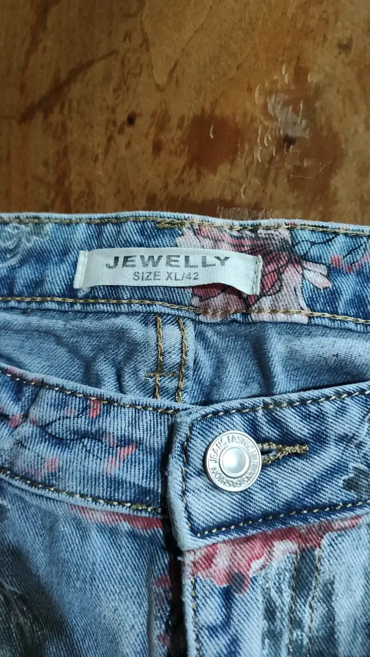Jeans de mujer con estampado floral Jewel XL - 2