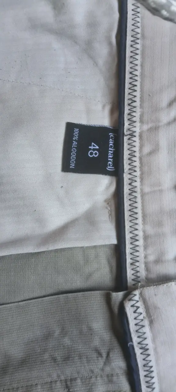 Pantalones beige de algodón para hombre - 4