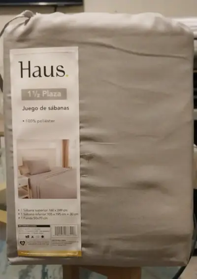 Juego de sábanas Haus 1 1/2 plaza poliéster - miniatura 1