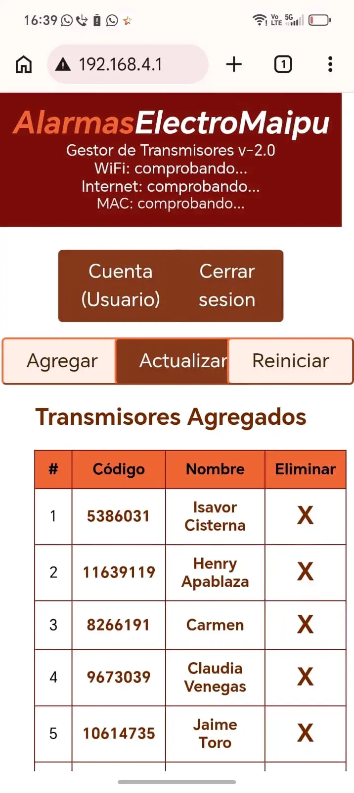 Interfaz Alarma Comunitaria inteligente - 2