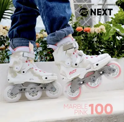 Patines en línea Powerslide Next Marble Pink 100 - miniatura 1