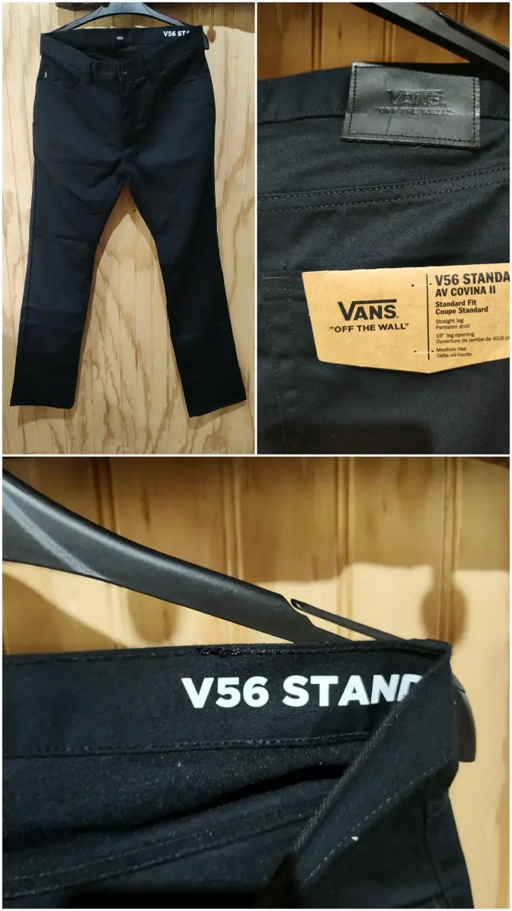 Pantalones negros Vans V56 Standard Fit