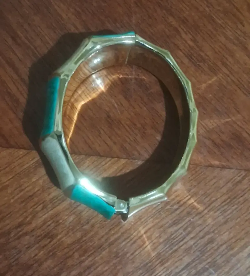 Brazalete Beige y verde turquesa - 3