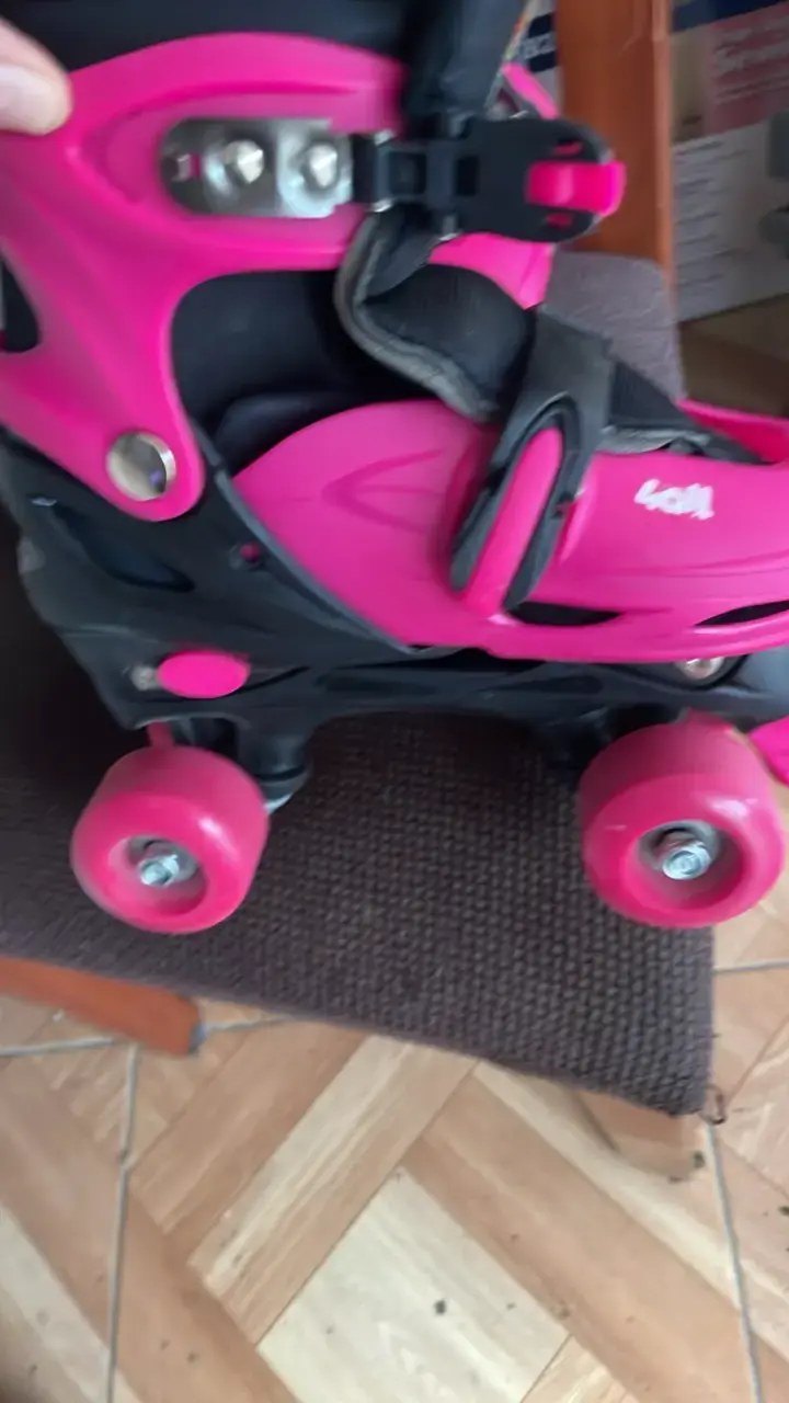 Patines 4 ruedas para niños color rosa - 4