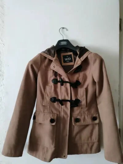 Abrigo Duffle Coat Mujer Marrón con Capucha - miniatura 2
