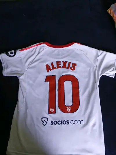 Camiseta de fútbol blanca Alexis 10 - miniatura 1
