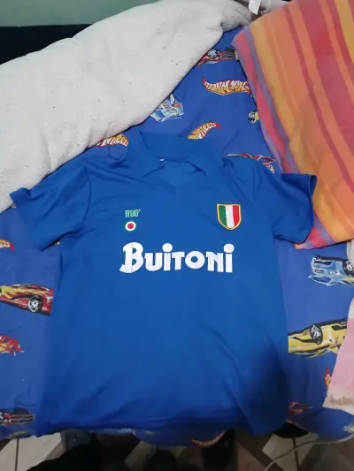 Camiseta retro Italia Maradona Buitoni azul - miniatura 1