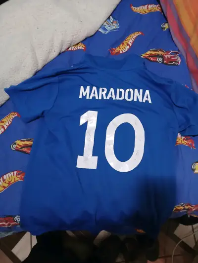 Camiseta retro Italia Maradona Buitoni azul - miniatura 2