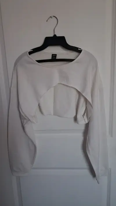 Polera corta blanca Shein para mujer - miniatura 1