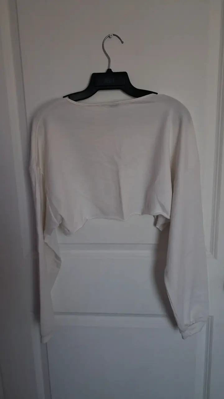 Polera corta blanca Shein para mujer - 3