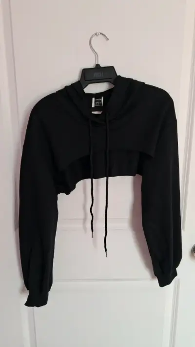 Polerón corto negro Shein para mujer - miniatura 1