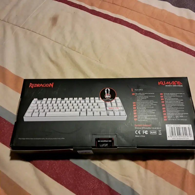 Teclado mecánico Redragon Kumara blanco - 3