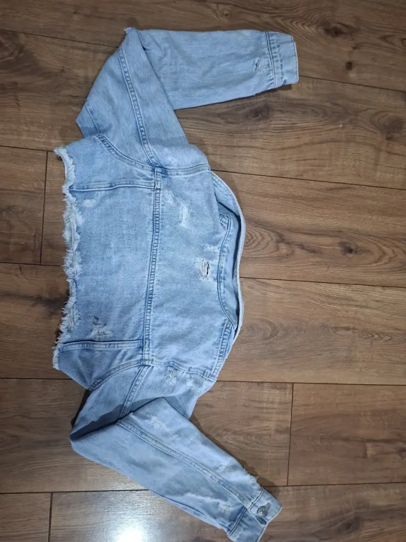 Chaqueta de mezclilla corta para mujer xs - 2