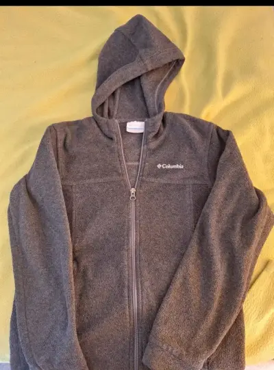 Polerón de polar gris con capucha Columbia Niño M - miniatura 1