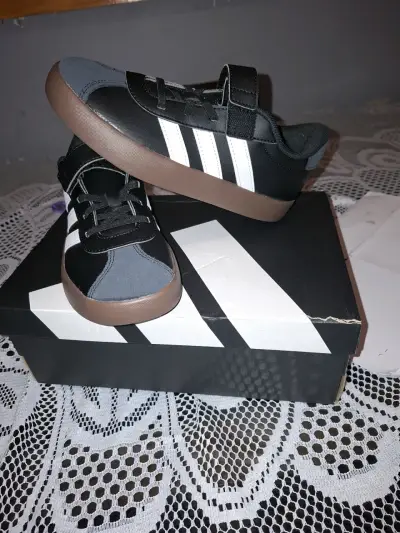 Zapatillas Adidas Court 3.0 Niños Negras - miniatura 2