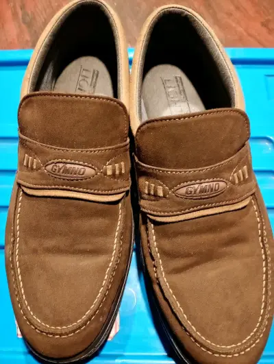 Zapatos mocasines de cuero marrón Gymno - miniatura 1
