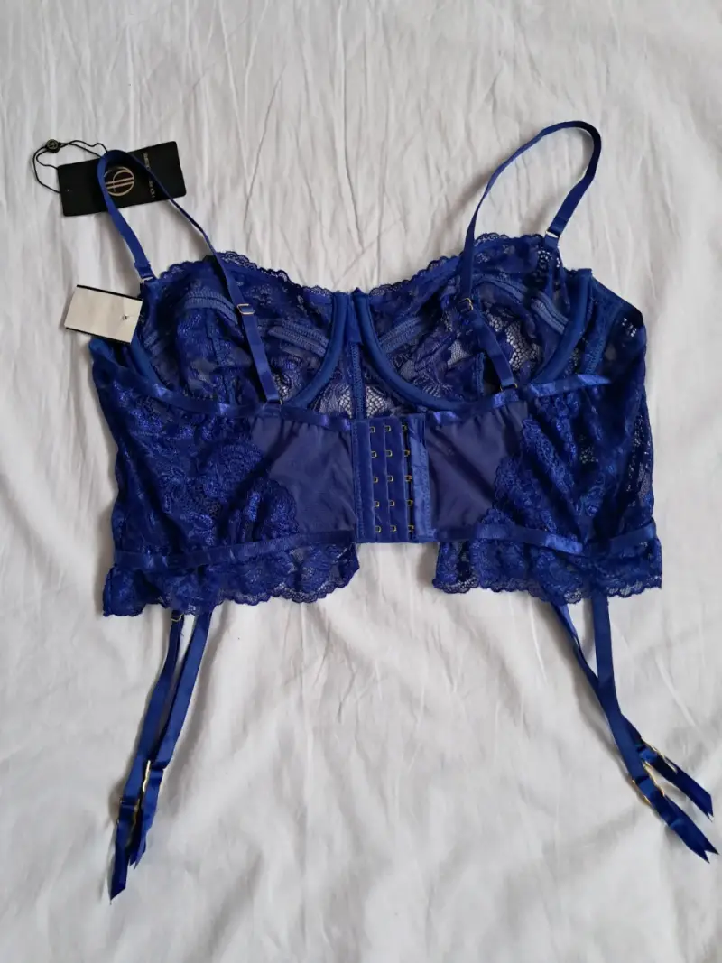 Corset de encaje azul House of Desire nuevo xl - 5
