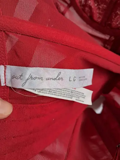 Corset rojo de encaje para mujer talla L - miniatura 5