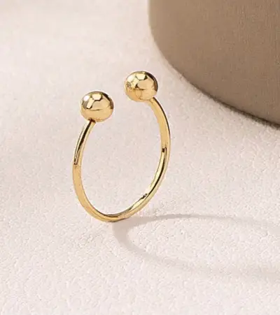 Piercing de aro dorado para nariz - miniatura 2