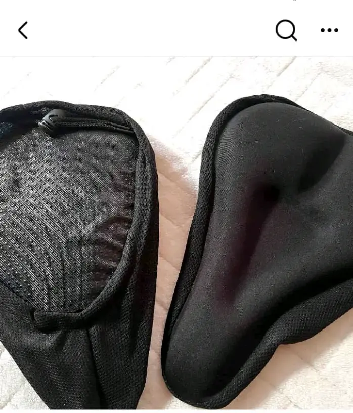 Funda de Asiento de Bicicleta Acolchada Negra