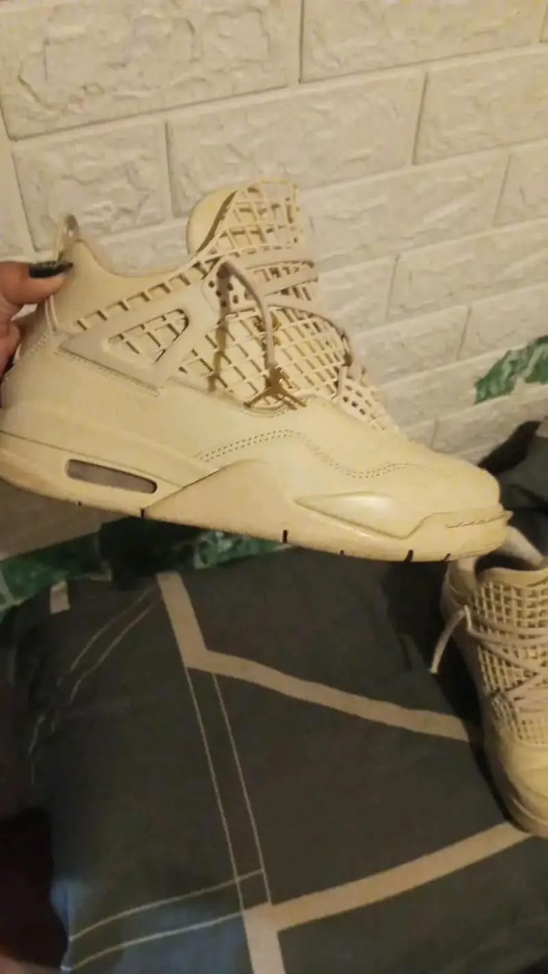Zapatillas Air Jordan 4 Net Mujer Beige - 2