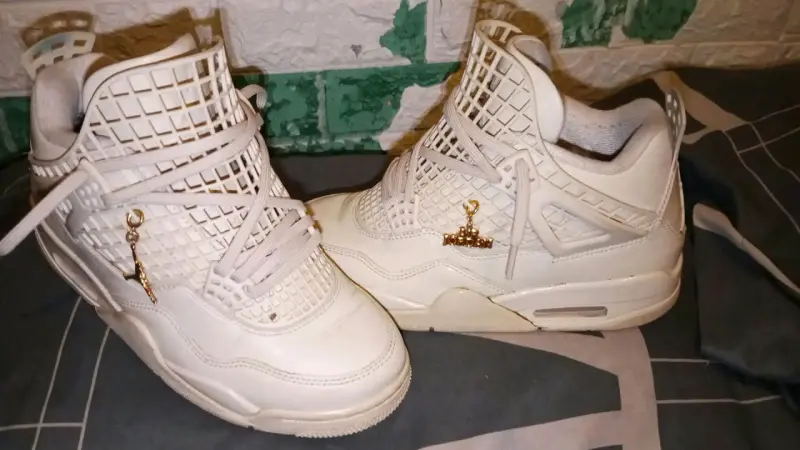 Zapatillas Air Jordan 4 Net Mujer Beige - 3