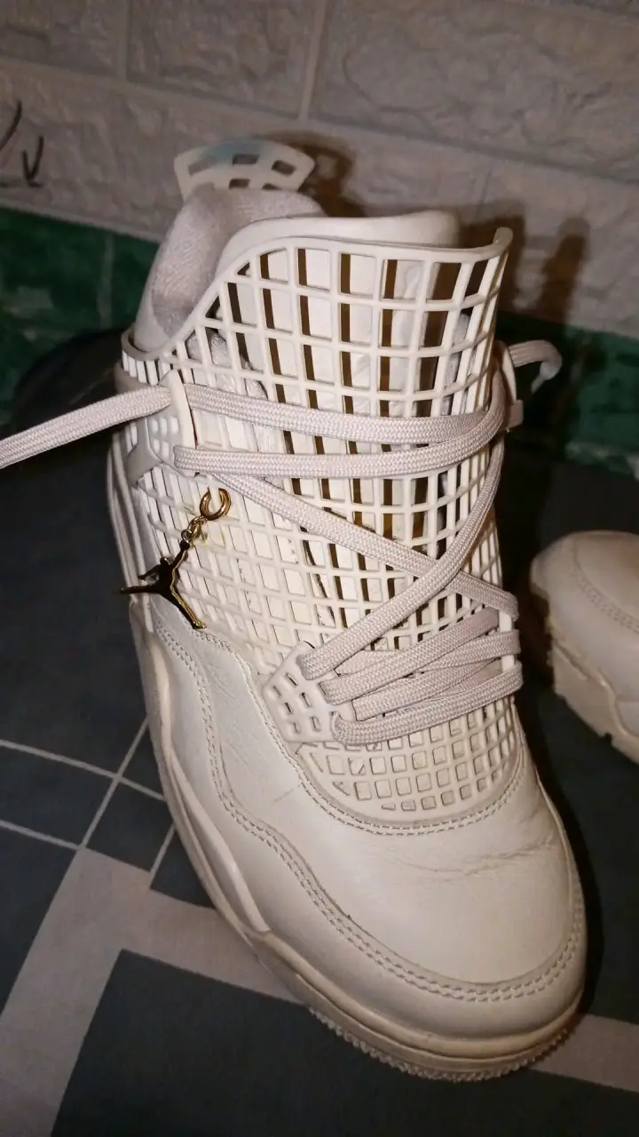 Zapatillas Air Jordan 4 Net Mujer Beige - 4