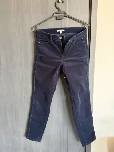 Pantalon cotele azul marino Esprit - miniatura 1