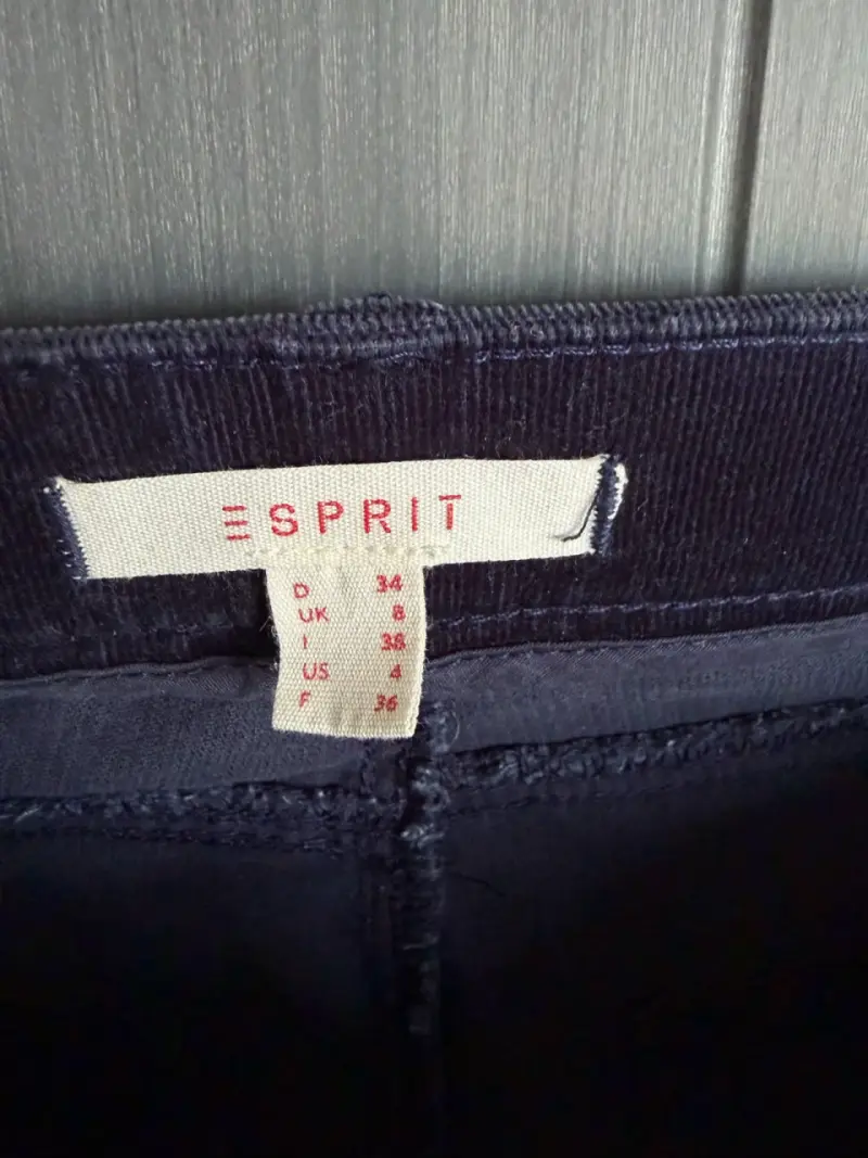 Pantalon cotele azul marino Esprit - 2