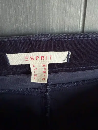 Pantalon cotele azul marino Esprit - miniatura 2