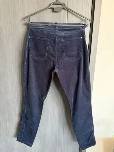 Pantalon cotele azul marino Esprit - miniatura 3