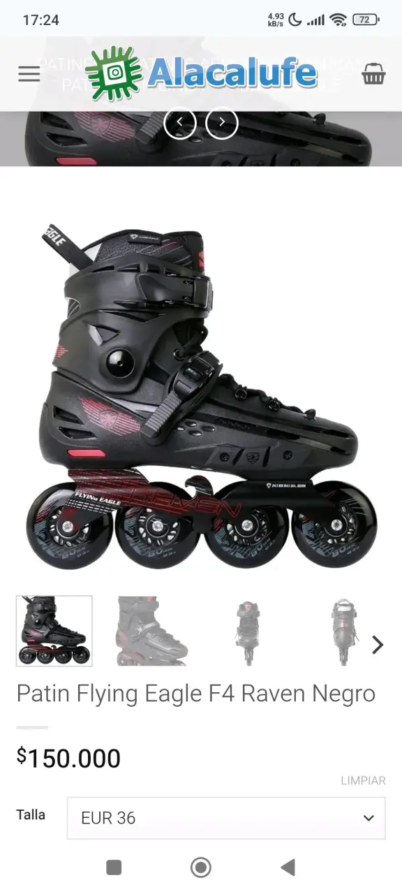 Patines Flying Eagle F4 Raven Negros Talla 40 - 3