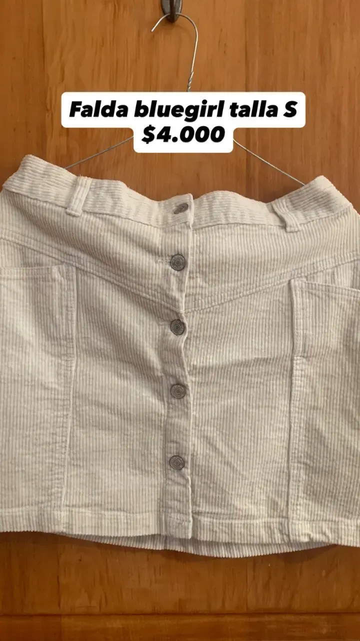 Falda beige de pana Bluegirl talla S