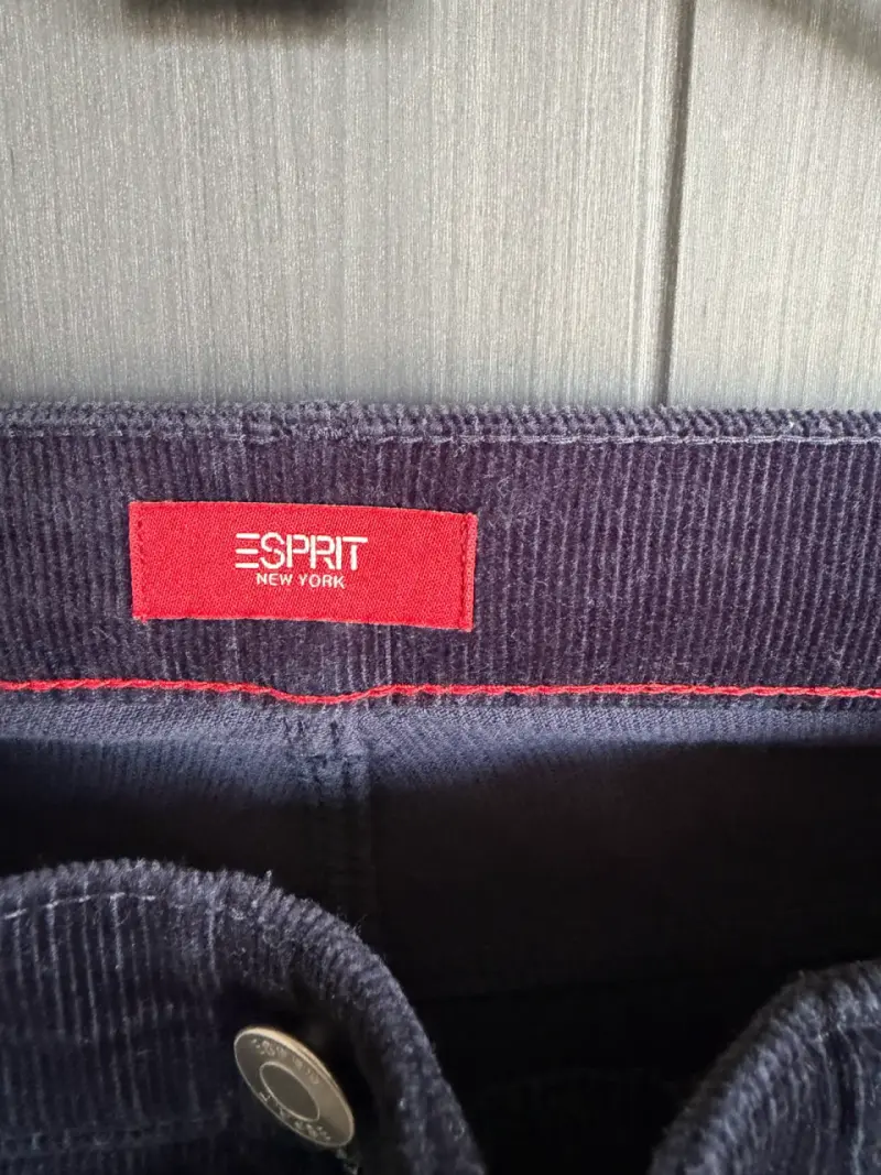 Pantalón cotele azul marino Esprit - 2