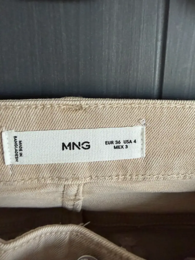Jeans Mango beige talla 36 - 3