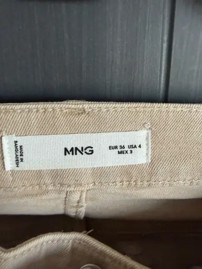 Jeans Mango beige talla 36 - miniatura 3