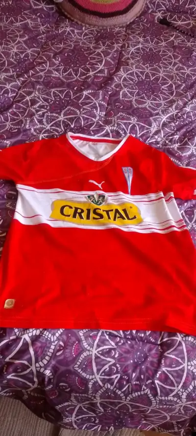 Camiseta de fútbol roja Puma con logo Cristal - miniatura 1