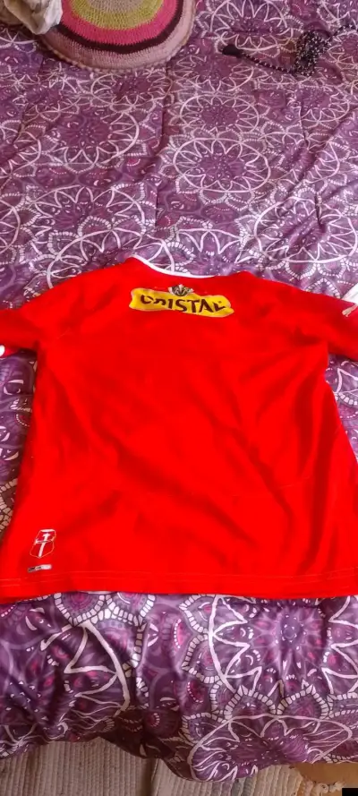 Camiseta de fútbol roja Puma con logo Cristal - miniatura 2