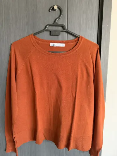 Sweater Zara color terracota para mujer - miniatura 1