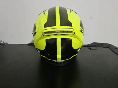 Casco de moto Zeus amarillo neón - miniatura 3