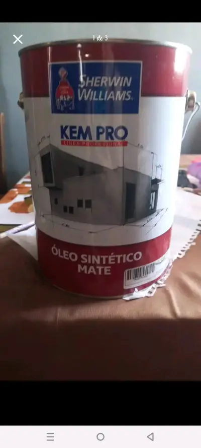 Pintura Óleo Sintético Mate Blanco Sherwin Williams 1 Galón - miniatura 2
