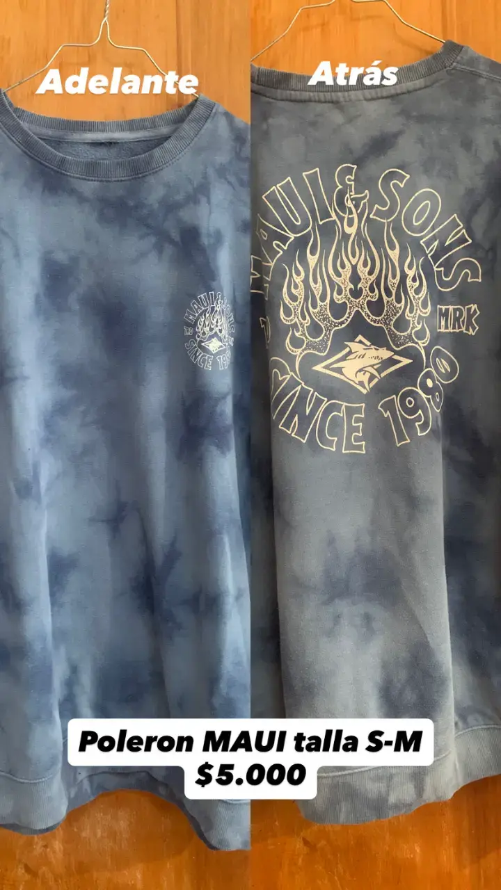 Polerón Maui & Sons azul tie-dye talla S-M
