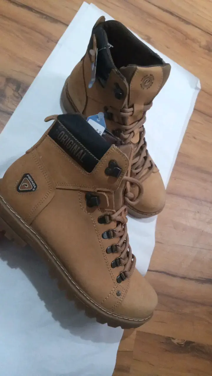 Botin de cuero marrón Pegada para hombre - 1