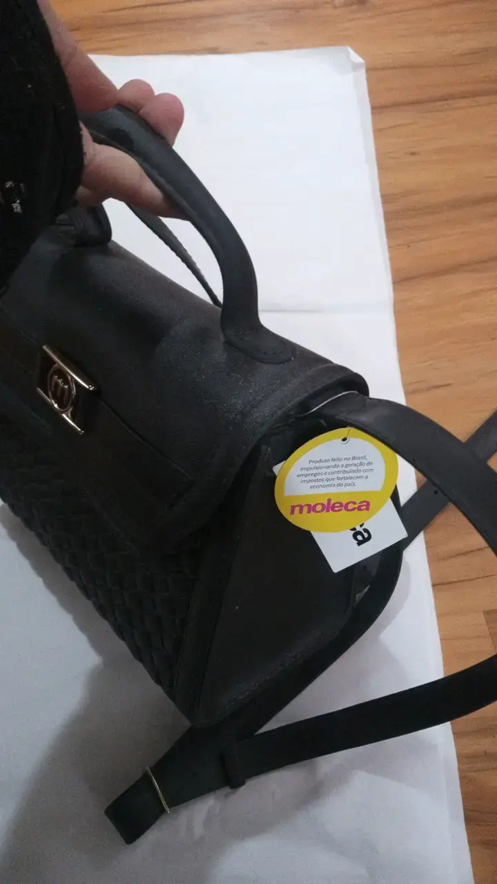 Cartera negra de cuero sintético Moleca - 2