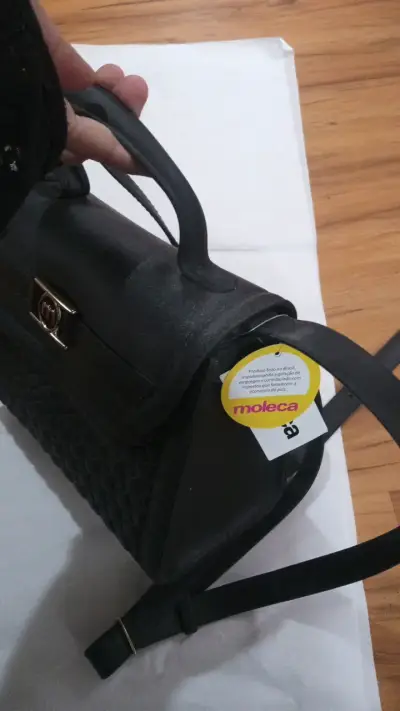 Cartera negra de cuero sintético Moleca - miniatura 2