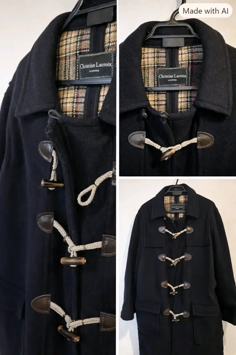 Abrigo Duffle Coat Negro Christian Lacroix Hombre - 3